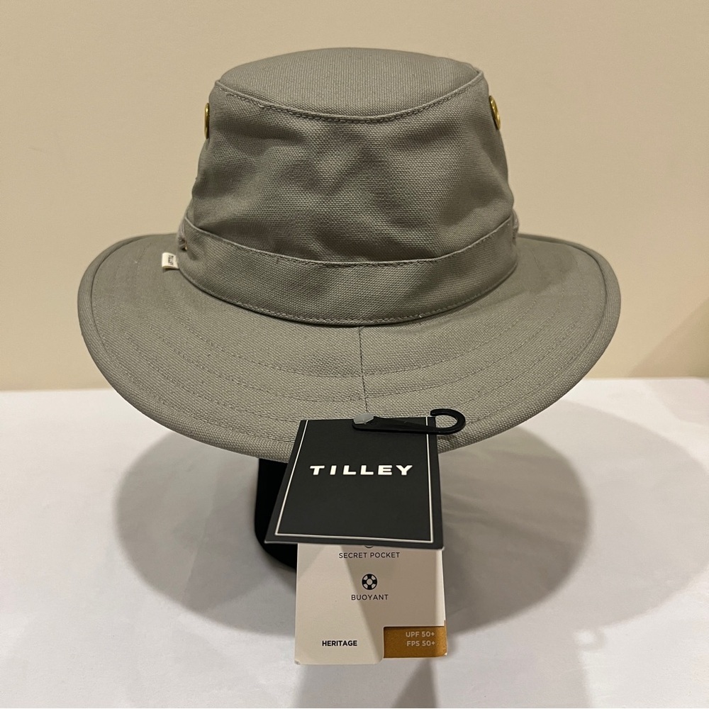 TILLEY T5 ADVENTURE HAT - KHAKI/OLIVE   - SIZE 7 3/8- NWT - UNISEX - Picture 4 of 11